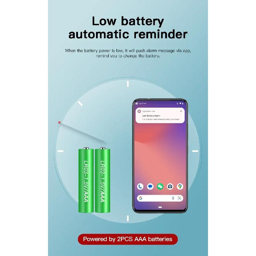 Tuya WiFi/ Zigbee Датчик температуры и влажности с внешним зондом для приложения Smart Life, Alexa, Google Assistant для морозильной камеры, аквариума
