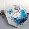 Frozen Elsa, Water Splash Themed Automatic Opening and Closing Umbrella, Brightly Colored 8-rib Portable Umbrella, Suitable for Men and Women, A Perfe