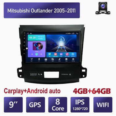 Автомобильный радиоприемник Android Auto для Mitsubishi Outlander 2005-2011, мультимедийный плеер, GPS-навигация, стерео Carplay HU 4 + 64 ГБ