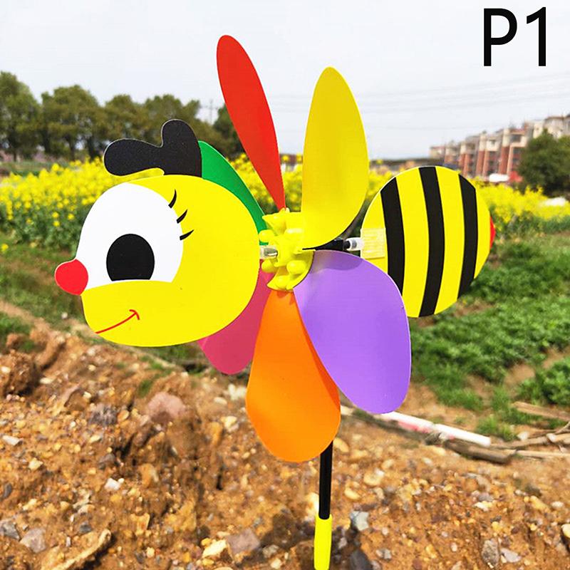 Животное Пчела Шесть Цветов Трехмерная Ветряная Мельница Мультфильм Детские Игрушки Украшения Домашнего Сада Ветряная Вертушка Декор Двора