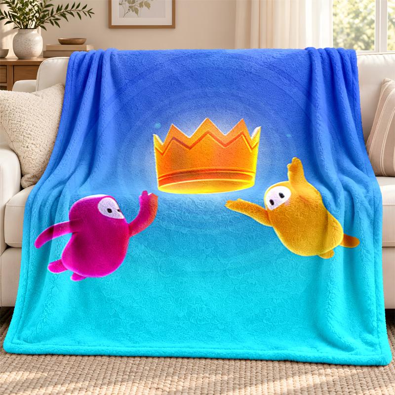 Fall guys blanket Flannel Blanket Soft Cozy Plush Throw for Sofa Bed Lightweight Home Decoration Outdoor camping