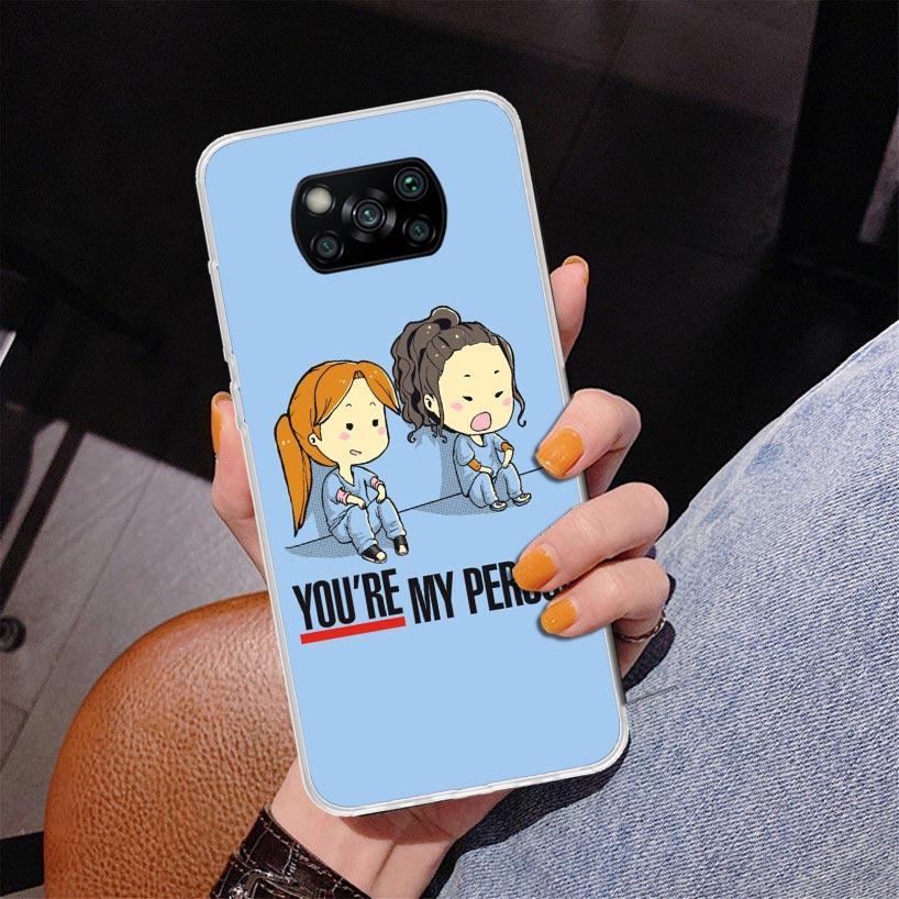 Чехол для телефона Greys Anatomy Person для Xiaomi Poco X5 X6 X7 Pro X4 Gt F7 Ultra M8 M7 Redmi 15C 15 13C 13 12C 12 Уникальная обложка Coque