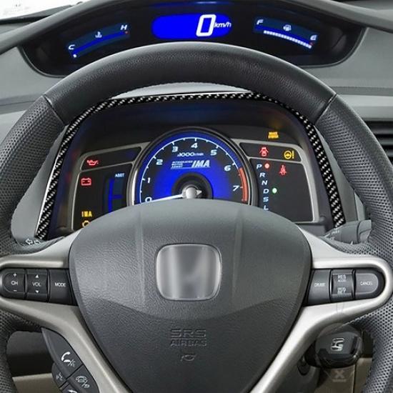 Для Honda Civic 8-го поколения 2006-11 Накладка-наклейка на верхнюю часть панели приборов из углеродного волокна