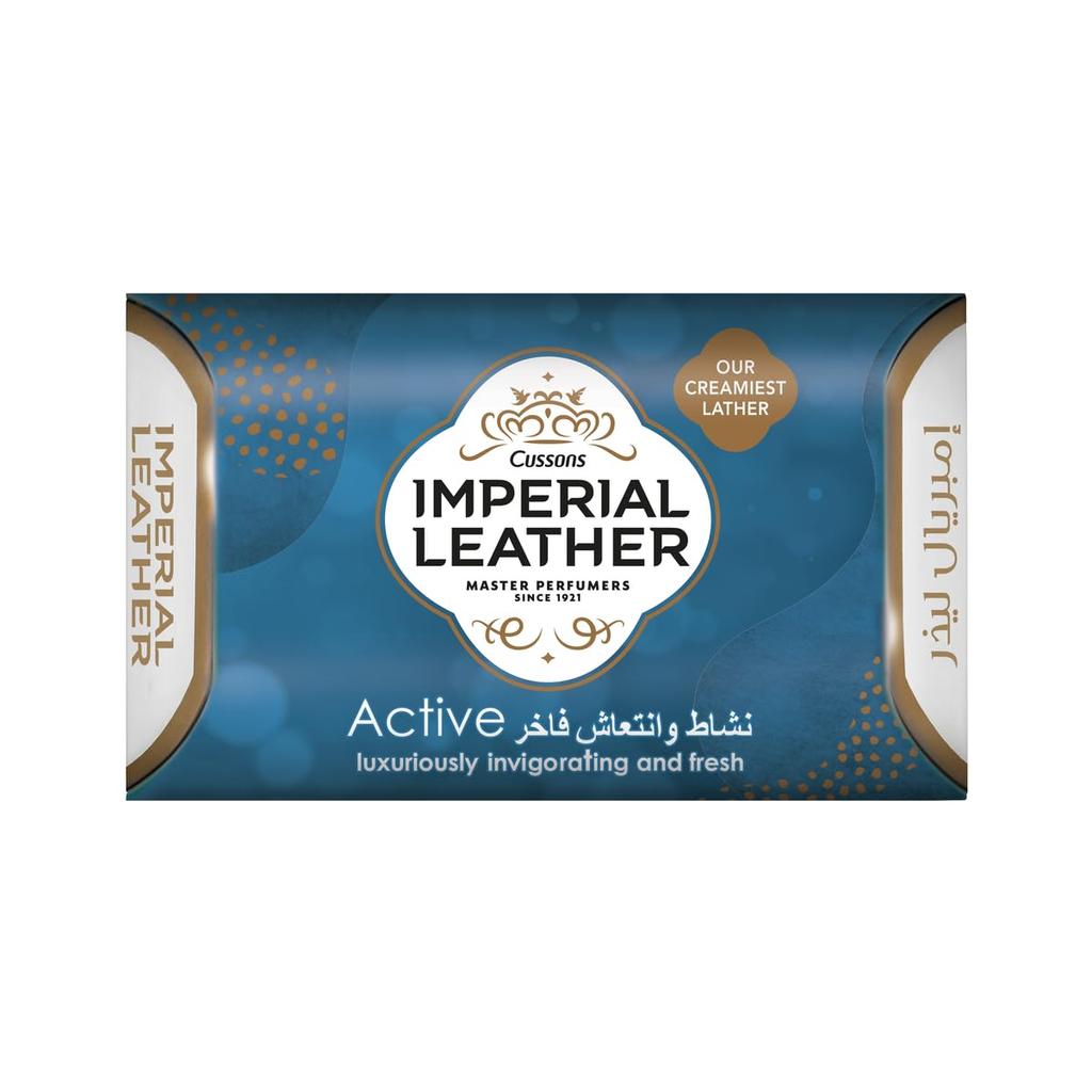 Мыло Cussons Imperial Leather 175 г Активный брусок для купания, густая кремовая пена, стойкий аромат (пакет из 4)