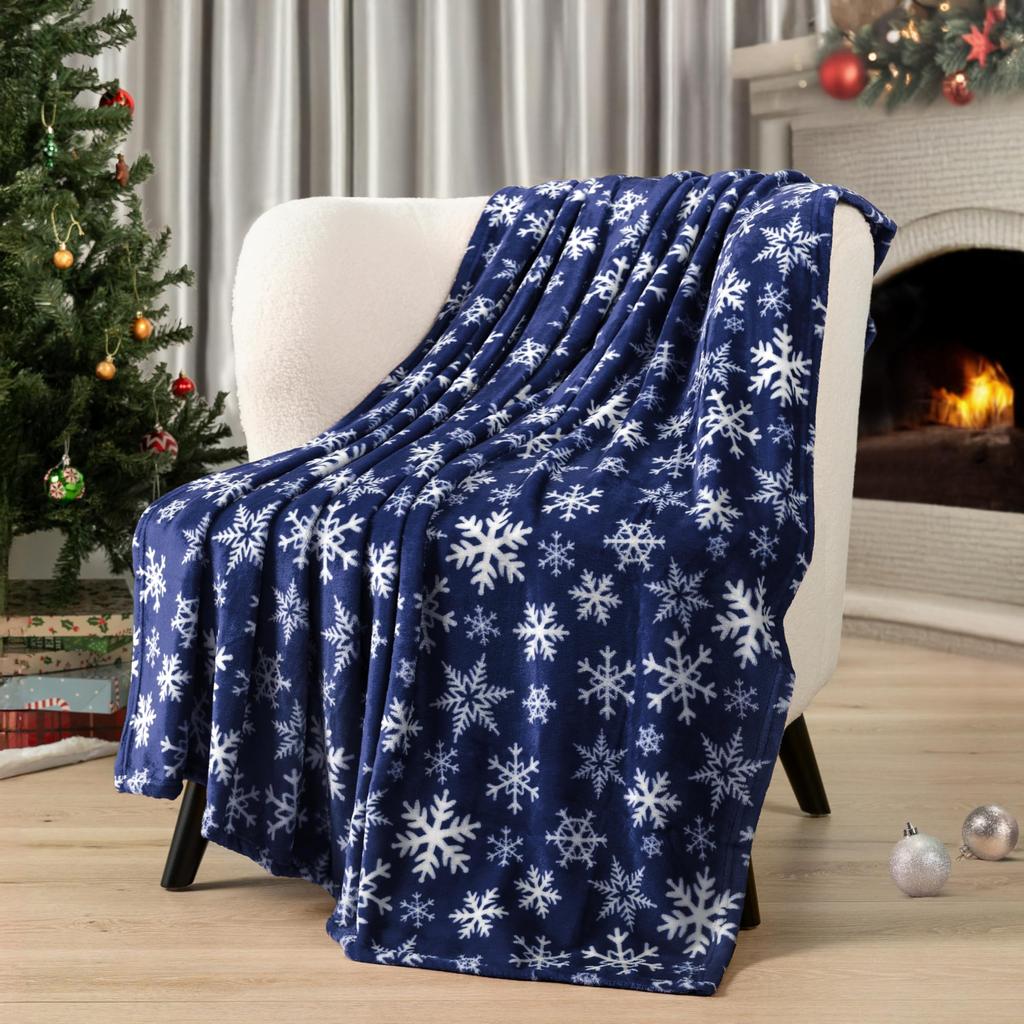 Christmas Winter Animals Checkered Buffalo Blankets Throw Cover Fleece Comfort Warm Room Couch Home Bedspread Blanket