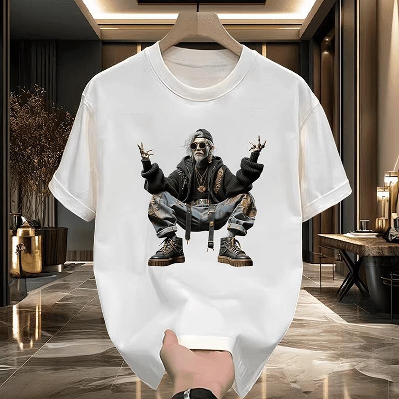 Летняя хлопковая футболка с коротким рукавом, мужская и женская, с персонализированным дизайном, принтом, свободная, с круглым вырезом, большого размера, с рукавом до локтя