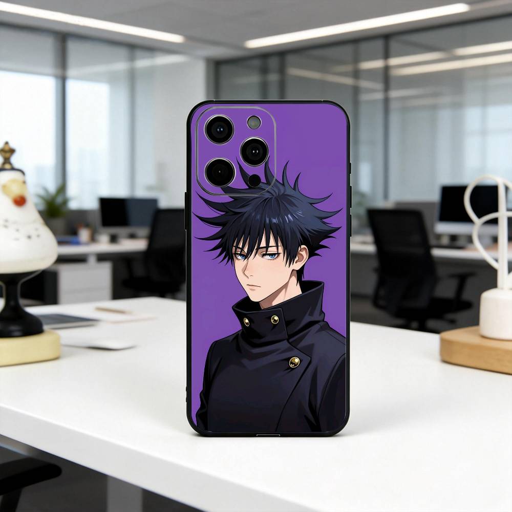 Чехол для телефона Jujutsu Kaisen с Мегуми Фушигуро для iPhone 17,16,15,14,13,12,11 Plus,Pro Max,XS,Мягкий силиконовый черный чехол