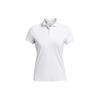 Ua Iso-Chill Solid Logo Casual Comfortable Short Sleeve Polo Shirt Women Tops White 1382814-100