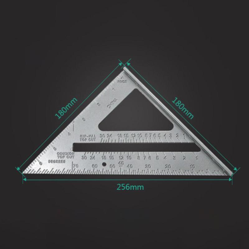 Triangle Rule 90 Degree Thickening Angle Rule Aluminum Alloy Carpenter Measurement Square Ruler