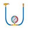 R134A Refrigerator Freon Recharge Hose Kit, R134A AC Refrigerant Charging Hose Gauge, Piercing Valve Hose Refrigerant