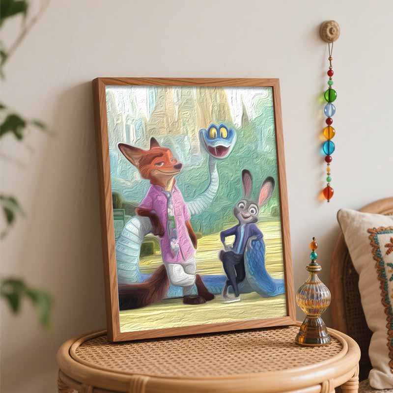 Disney Зверополис Ник Джуди Набор для рисования по номерам Холст с номерами Рисование по номерам DIY Картина Декор для дома Настенное искусство Ручная роспись Для взрослых Декор