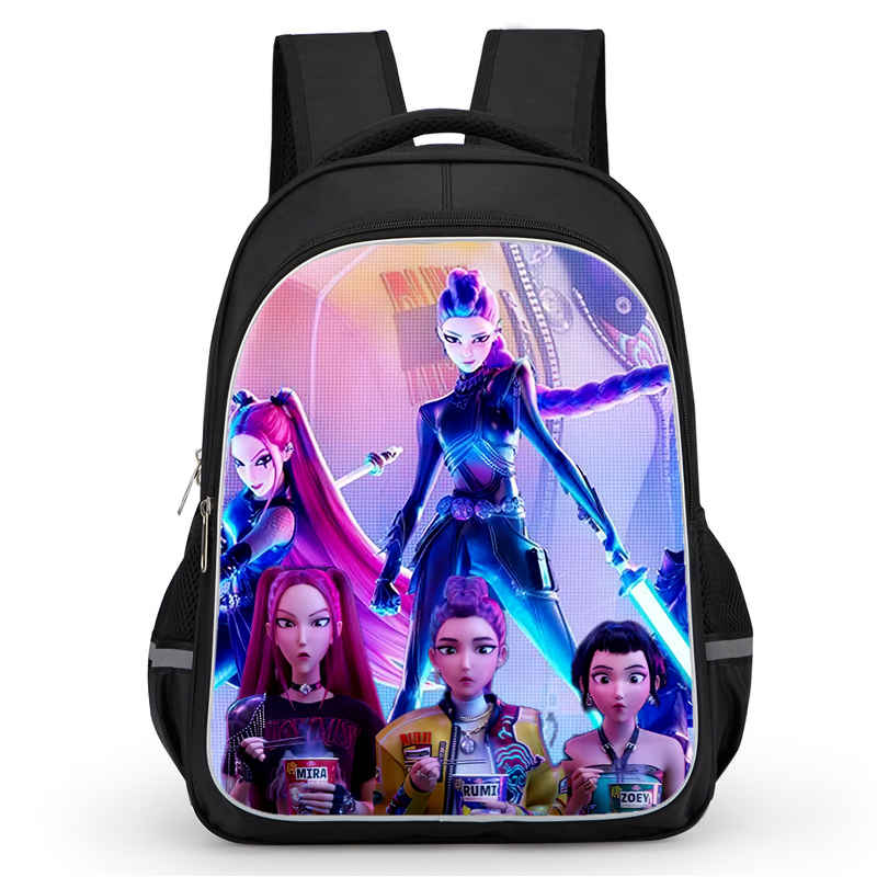 Cartoon School Bags For Boys Girl,16In School Backpack With Double Zipper Pocket,K-Ppop Kids Bags For Pupil Students, Best Gift