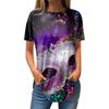 Летние футболки с круглым вырезом и 3D-принтом на тему Марди Гра, модные повседневные женские футболки с коротким рукавом