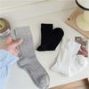 Female Spring and Summer Thin Style Pure Cotton Hemp Medium Tube Moon Cotton Socks