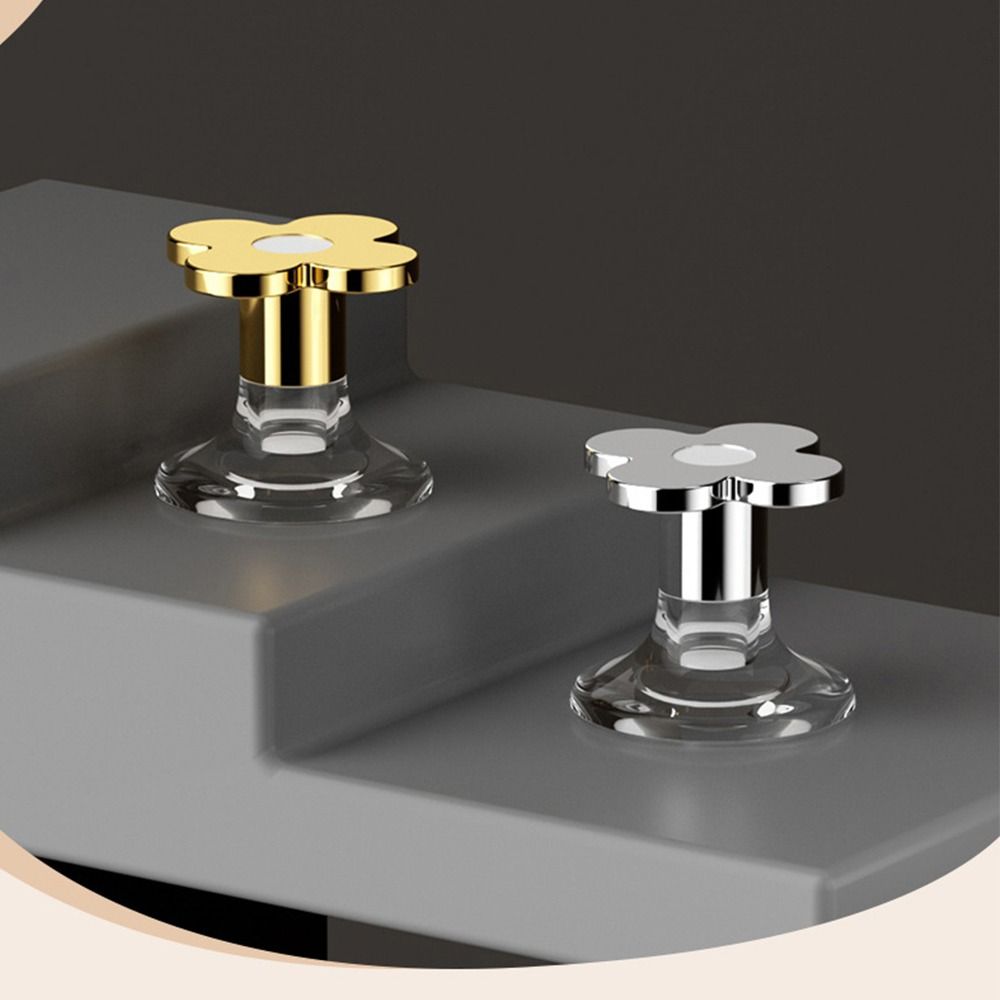 Ручка ящика в форме цветка Кнопка бачка унитаза Пластиковый подъемник крышки унитаза Туалет