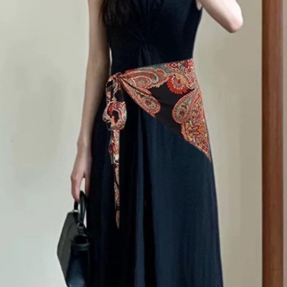 Embroidered Printing Ethnic Triangular Waistband Chinese Style Bohemia Wide Waistband Female