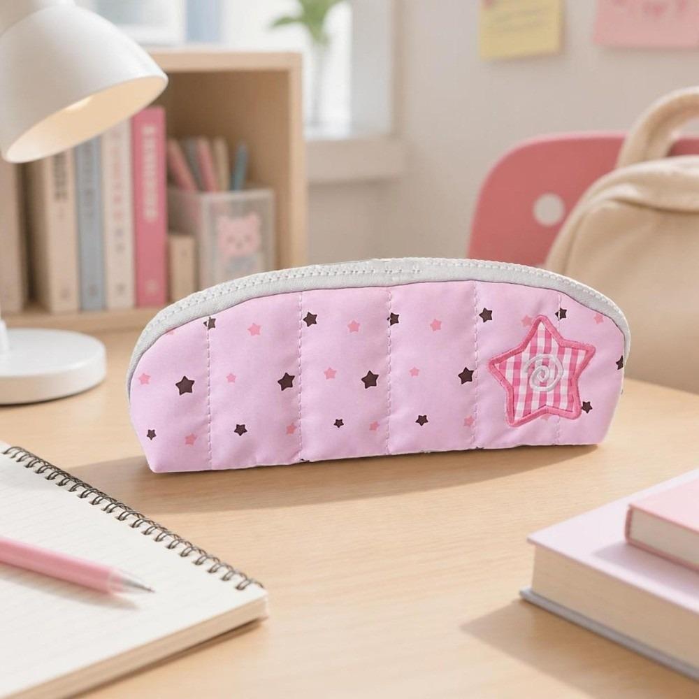 Portable Pencil Pouch Cute Star Pencil Stationery Organizer School Supplies