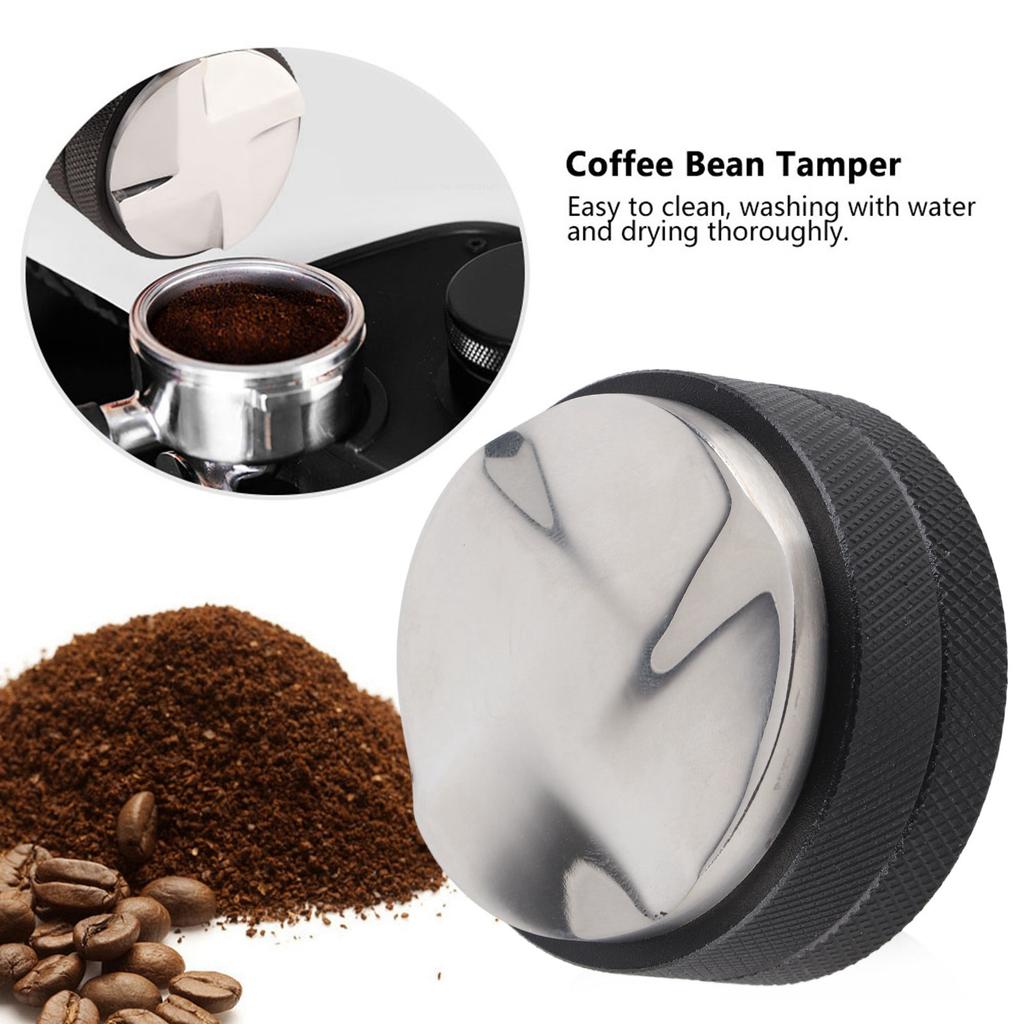 58mm Coffee Tamper 58mm Non‑Slip Stainless Steel Coffee Tamper Press Tool for Commercial Use Coffee Tamper Coffee Accessories