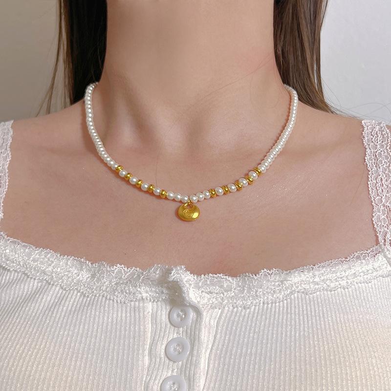 Жемчужное ожерелье женское нишевое легкое роскошное дизайнерское модное темпераментное цепочка на ключицу цепочка на шею цепочка на свитер цепочка из бисера