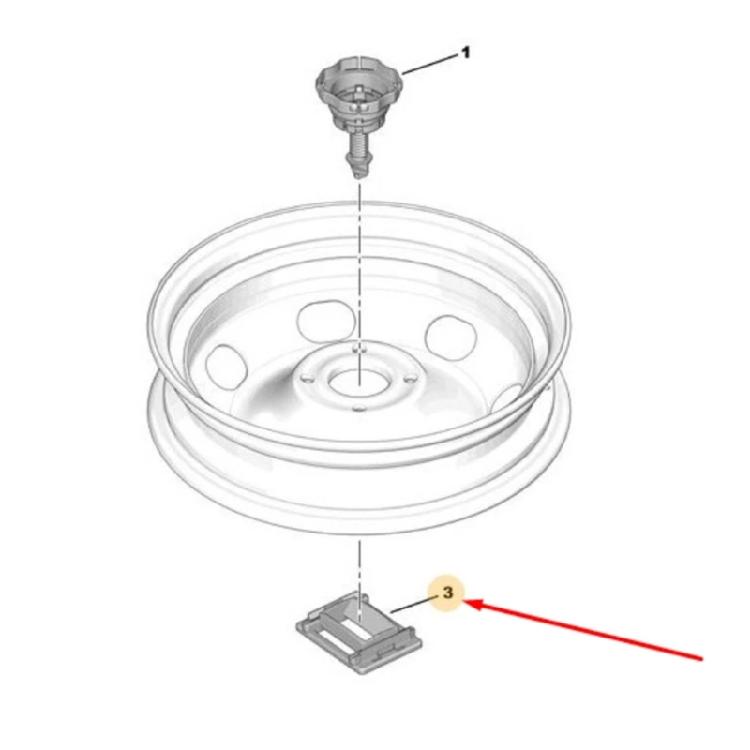 Car Accessories Spare Tire Mounting Plate Plastic Bracket 7603N6 9656866580 for 2008 3008 307 301 4008
