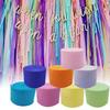 1Roll Crepe Paper Streamers Tissue Paper Colorful Roll Flower Craft Making Birthday Wedding Party Backdrop DIY Decoration