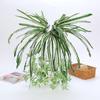 5 Head Wall Hanging Artificial Chlorophytum Grass Plant Wall Decoration Basket Rattan Artificial Flower Green Plant
