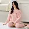 Пижама из полуфлиса женская зимняя утолщенная флисовая осенне-зимняя коралловый флис можно носить на улице зимняя домашняя одежда