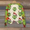 Women's Fashion Casual Long Sleeve Christmas Print Raglan Round Neck Sweatshirt Top