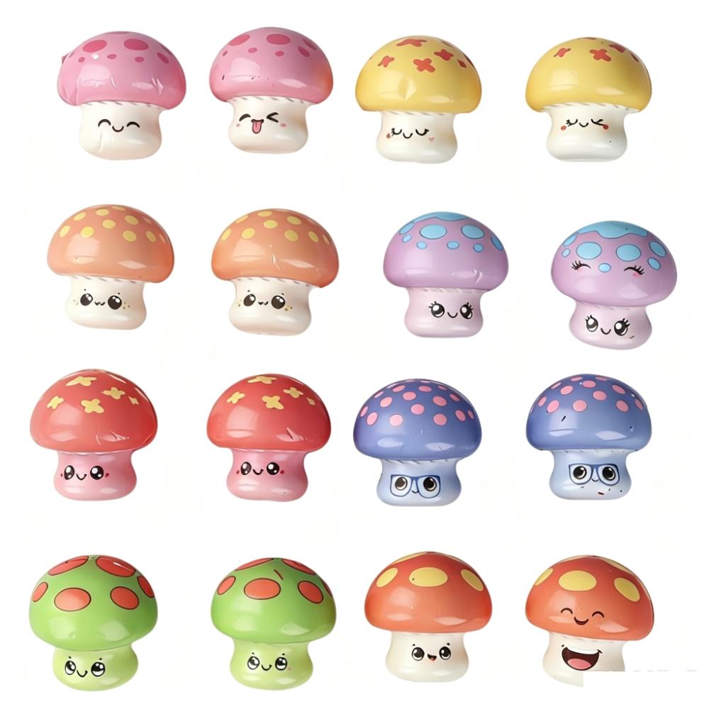 12pcs/set Slow Rebound Penguin Squeeze Toys Slow Rising Mushroom Squishy Toy Carnival Goodie Bag