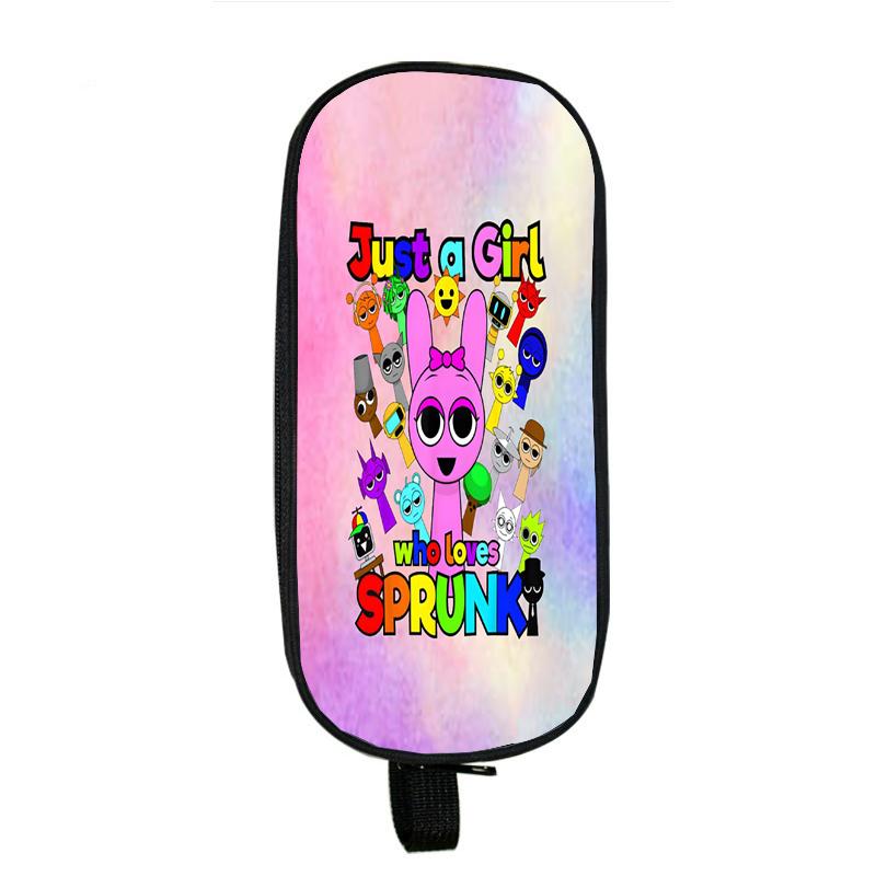 Пенал Sprunki Incredibox для студентов, двухслойный пенал для школьных принадлежностей с игрой в жанре ужасов, канцелярские принадлежности для детей, коробка для ручек