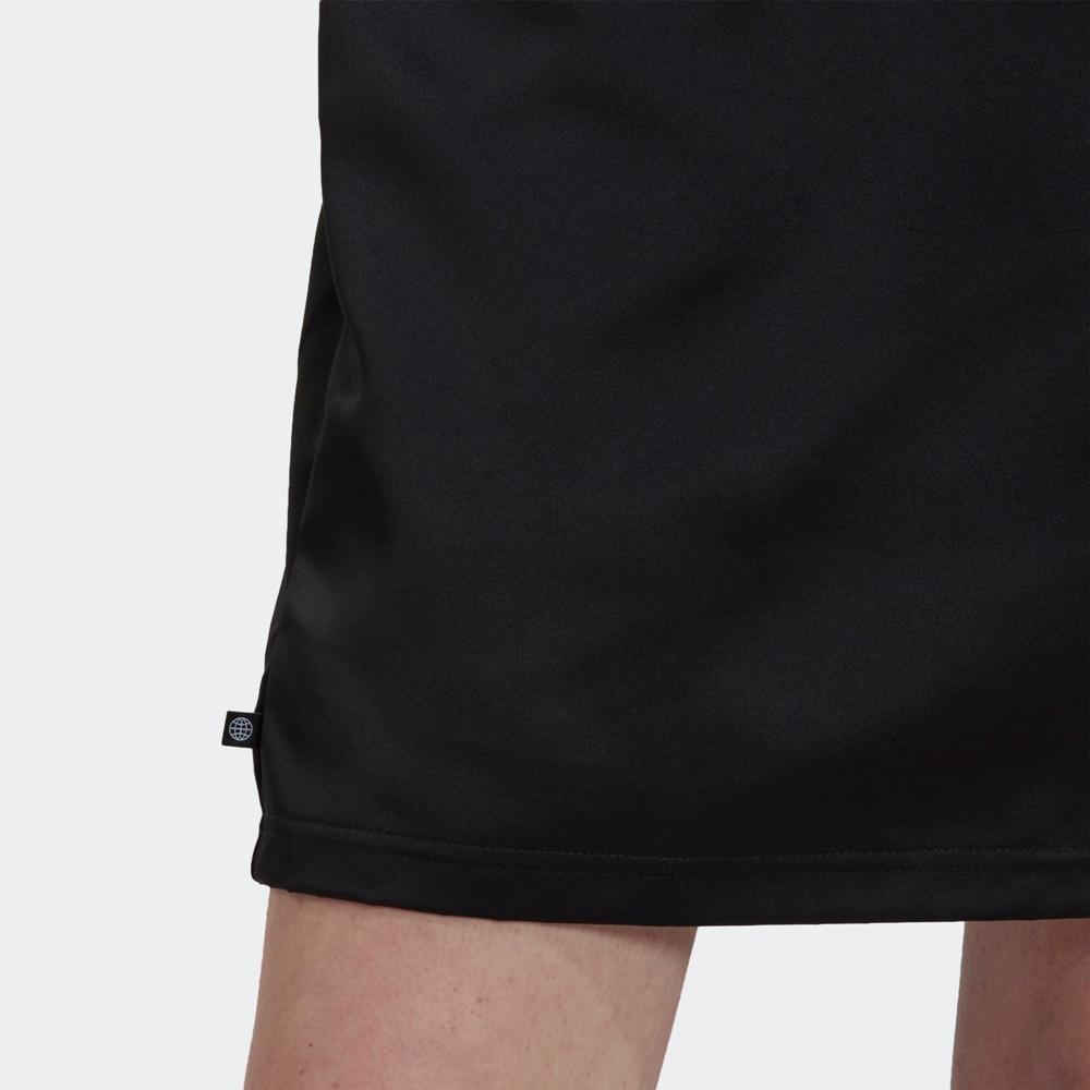adidas Originals Trefoil SS22 Классическое платье с короткими рукавами и боковыми разрезами с тремя полосками, женское платье черного цвета HK5079