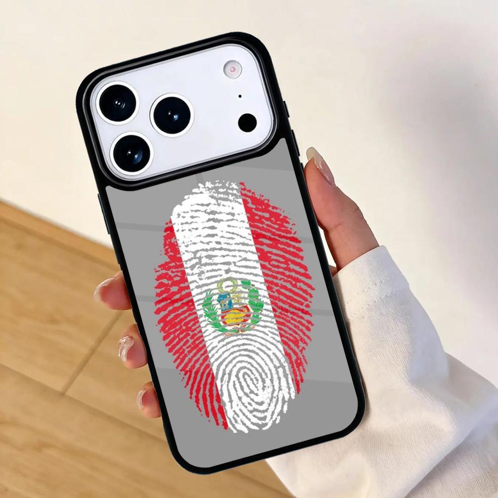 Peru Flag Mobile Phone Case for IPhone 17 AIR 16pro Max 15 14 13 12 11 Bumper Cover