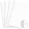 A6 Blank Paper for Filofax Personal Binder Planner, White 100gsm Blank Pages, 6 Hole Punched, 100 Sheets/200 Pages, 3.75 x 6.75 Inch