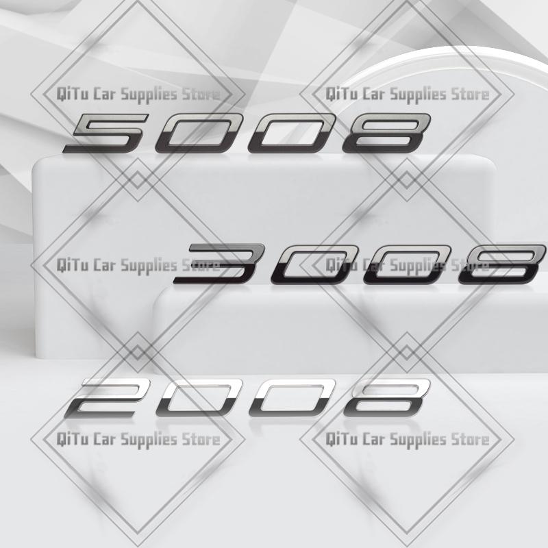 Zinc Alloy For 5008 2008 3008 GT Line 2025 New Model Letter BDJNSZ4 Badge Car Body Trunk Fender Adhensive Emblem 3D Decal Sticker