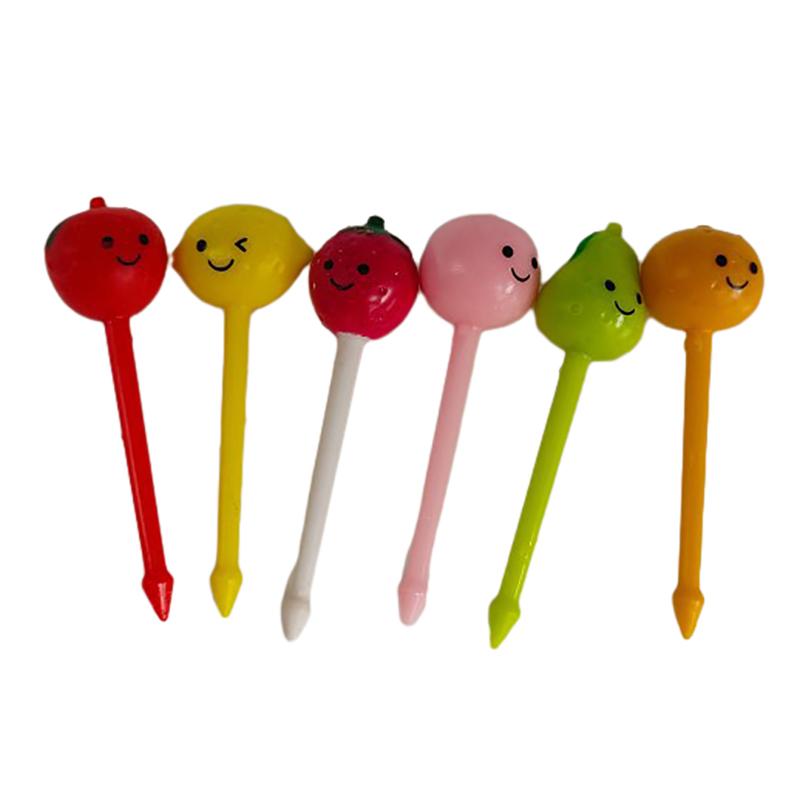 6 шт. клубника персик детские фруктовые палочки мини креативные фруктовые торт десерт еда вилки ланч-бокс декор аксессуары для бенто