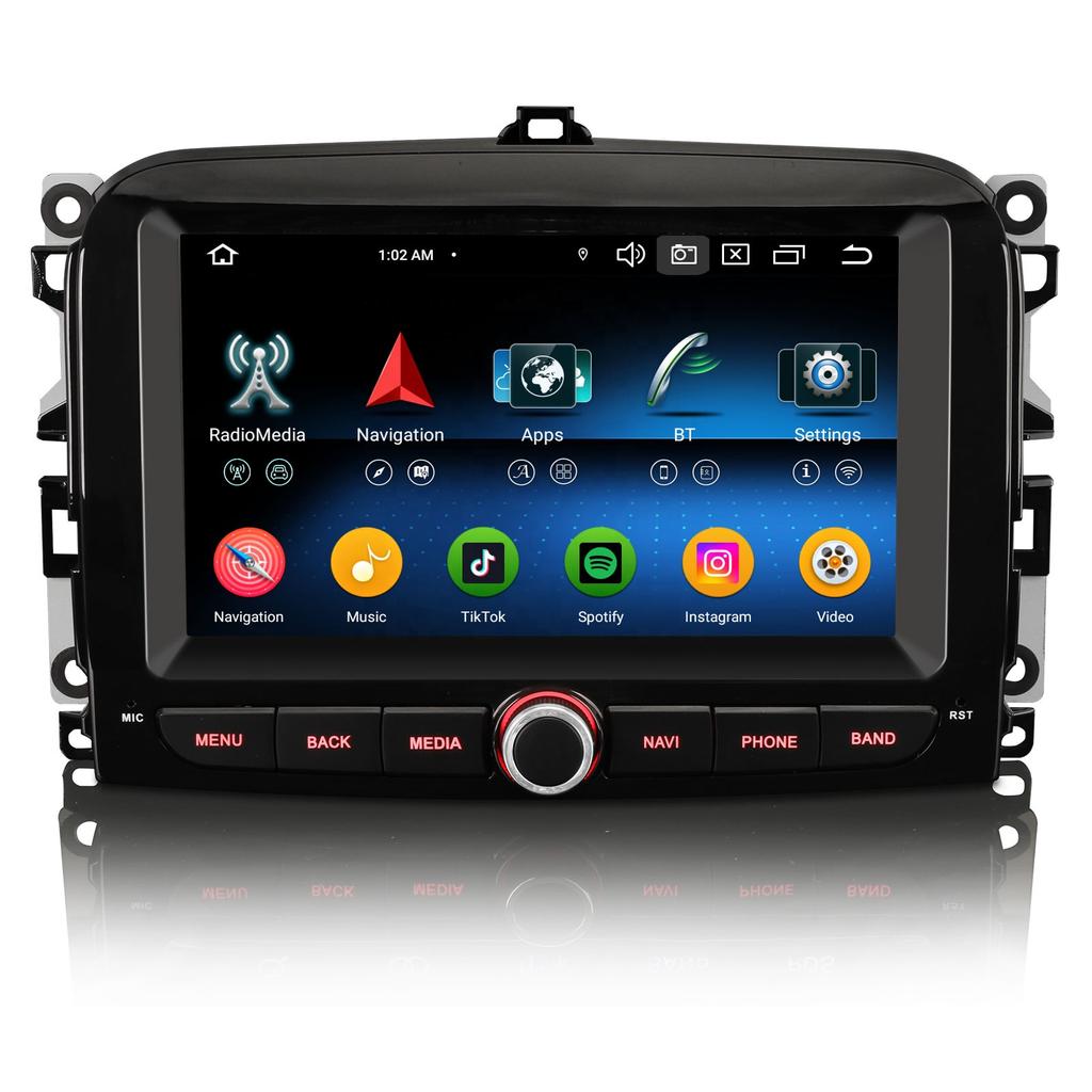 EU Erisin ES6554L 7 Inch Android 14 DAB SWC IPS Screen BT5 4G Wireless CarPlay Auto GPS CD Player DSP Split Screen for Fiat 500L