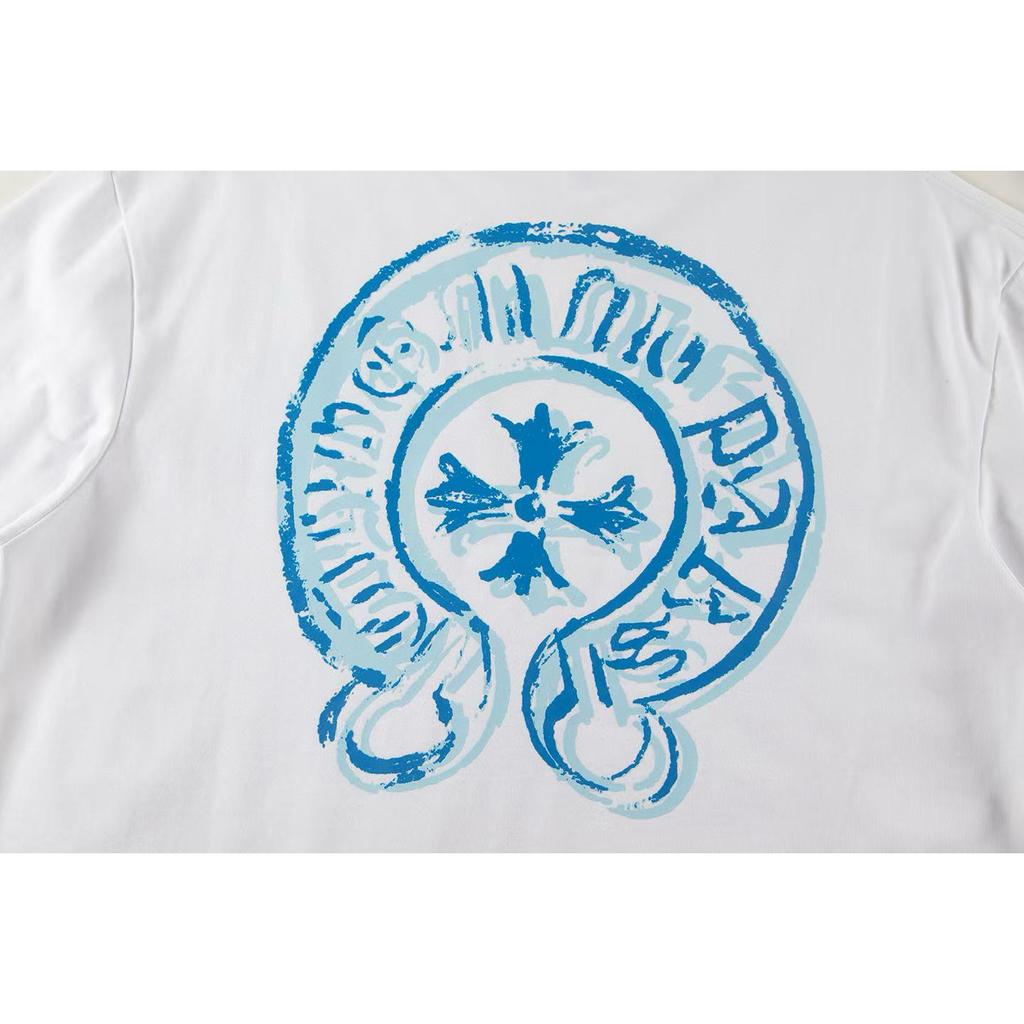 W359 CHROME HEARTS 2025 Summer New High Quality Cotton Round Neck Loose Large Size Men's and Women's T-shirt Couple T-shirt