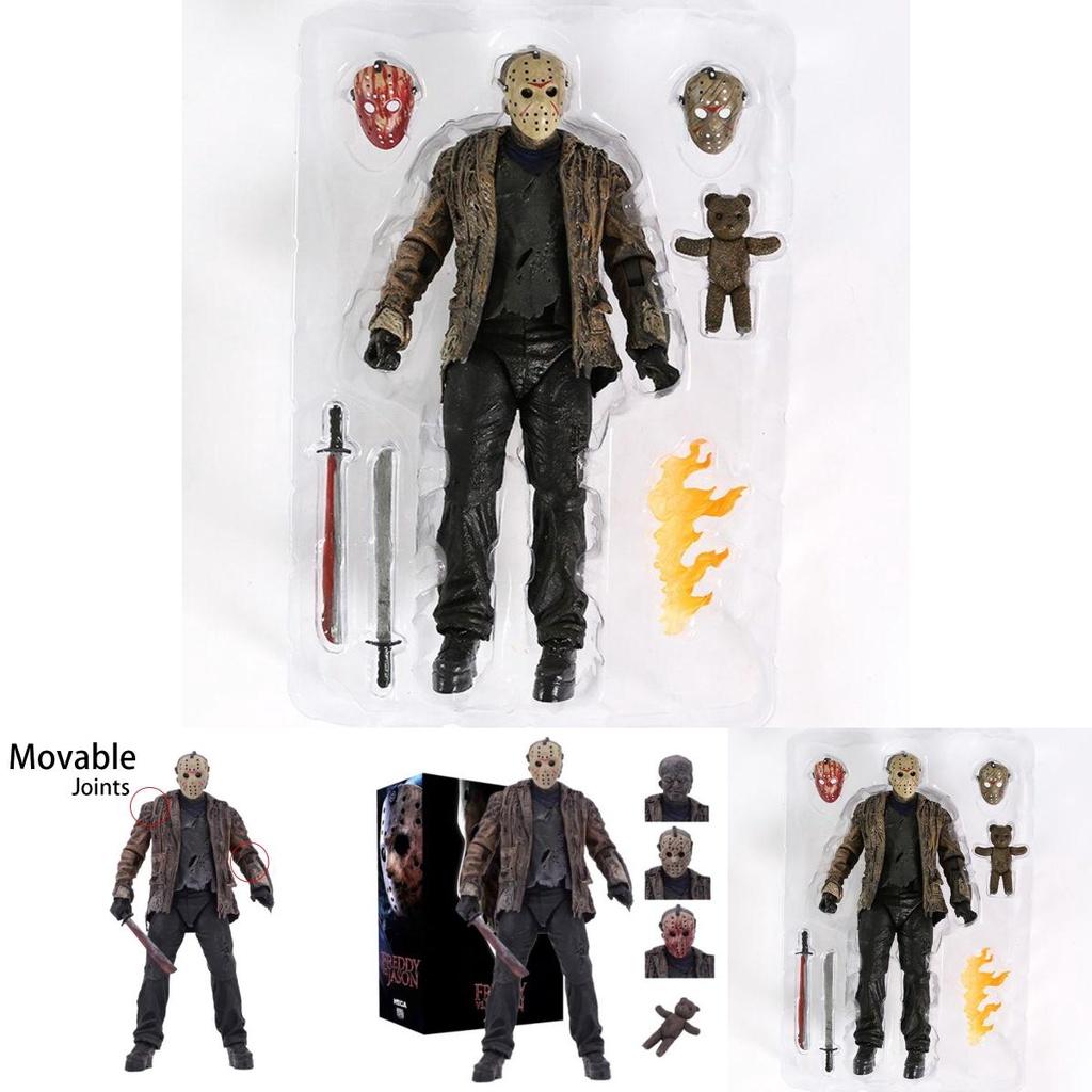 Neca Фигурка Действия Фредди Против Джейсона Модель Джейсона Вурхиза Подвижная Игрушка Коллекция С Изысканным Дизайном