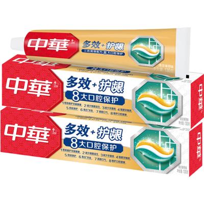 Зубная паста Zhonghua Мульти-эффект + Уход за деснами Мятная (Семейный пакет)