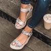 Ladies Shoes Hot Sale Buckle Strap Women's Sandals Fashion Peep Toe Casual Sandals Women Summer Plus Size Wedge Sandals