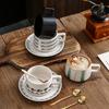 Japanese Ceramic Coffee Cup with Saucer Set Single Product Coffee  Household Lattelatte Coffee  Afternoon Tea