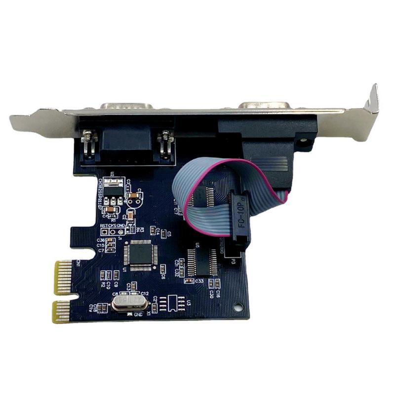 1 шт. Rs232 Com Pci-E Pci Для Express Expansion Adapter Автомобильные DIY Аксессуары Pcie на 2 Последовательных Db9 Карту