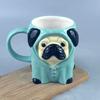 Кружка Yousheng Такса Керамическая 3D Кружка для кофе с яркой резной ручкой Расписанная вручную Забавная Подарок для любителей собак для любителей кофе