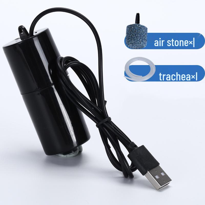 USB Rechargeable Silent Submersible Fish Tank Aerator Pump for Outdoor and Indoor Use