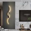 New Modern LED Wall Lamp Minimalist Led Light Bedroom Bedside Long Strip Wall Sconces Living Room Indoor Lighting Fixture