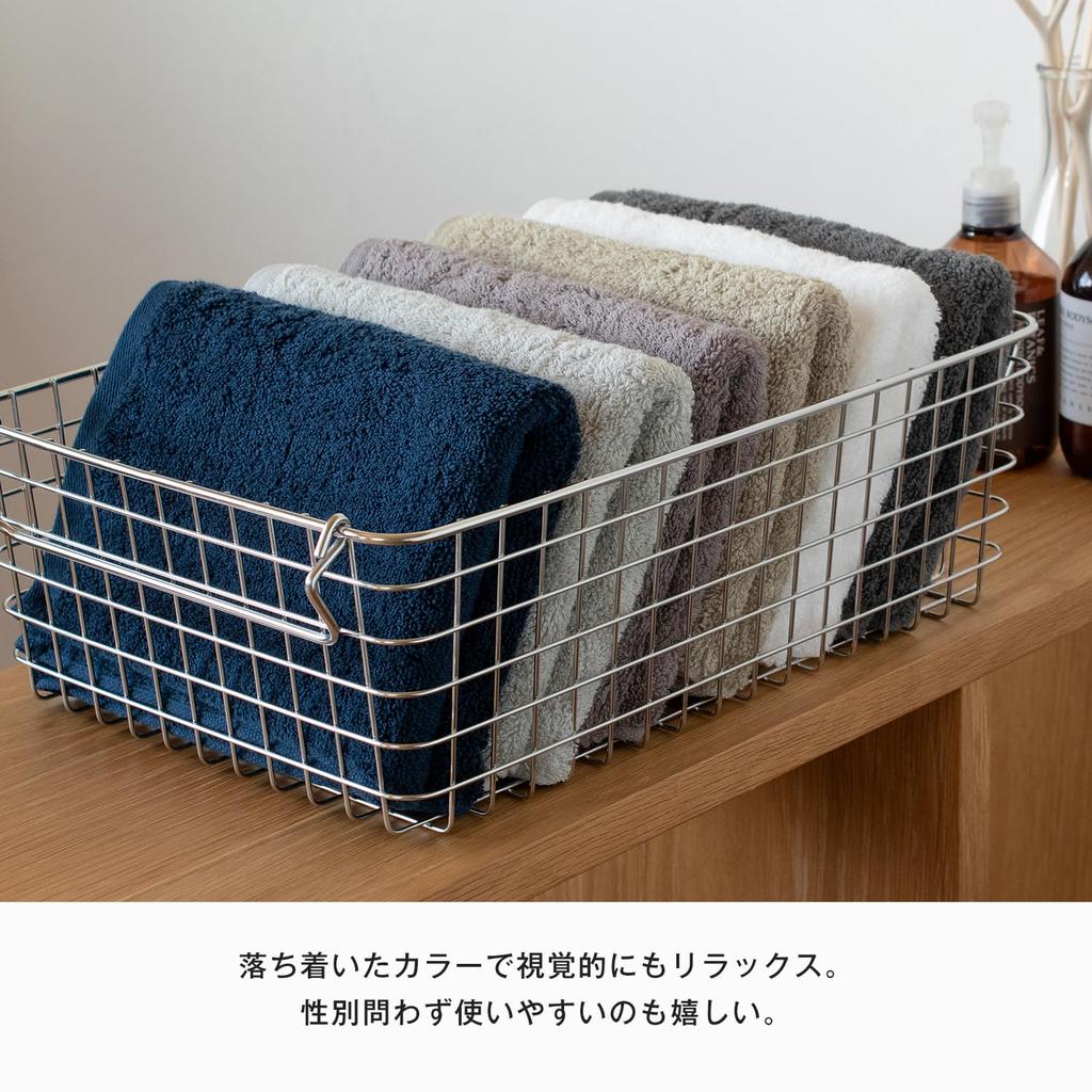 Bloom Imabari Certified FUu Face Towels, 3-Piece Set, Soft, Fluffy, Thick, Absorbent, Hotel-Grade, Made in Japan, 100% Cotton (Navy)