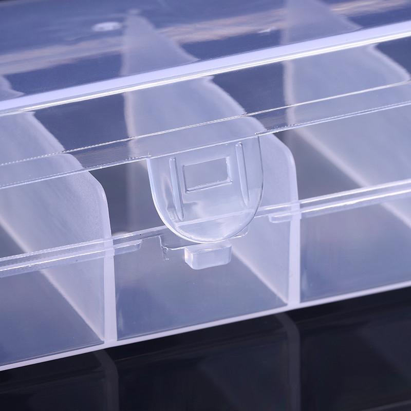 Portable Transparent Plastic Storage Box Compartment Container For Beads Jewelry