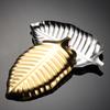 Sauce Dish Nordic Style Non-slip Stainless Steel Leaf Shape Dipping Tray Restaurant Supplies