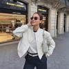 Women's 2024 European & American Stand-Up Collar Pocket Jacket - Spring/Autumn Edition