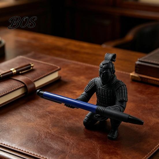 Multifunctional Pen Holder Terracotta Warrior Desk Decor, 3D Printed Soldier Stand for Sturdy Plastic Decor Office, Creative Ancient Pencil